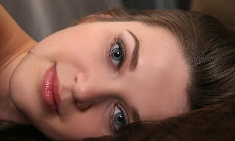 Hot ukrainian young Serena Wood shows her butt and spreads her legs 